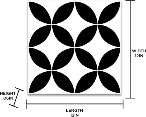 Miniatura 5 de FloorPops FP3301 Azulejos adhesivos para suelo Starlight, color negro (Paquete de 2)