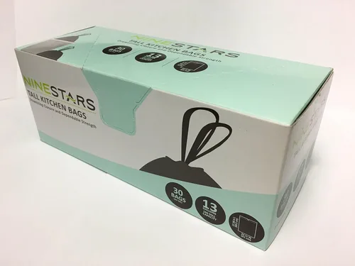 Miniatura 3 de NINESTARS NSTB-10-30 Bolsa de basura blanca extra fuerte con cierre de cordón