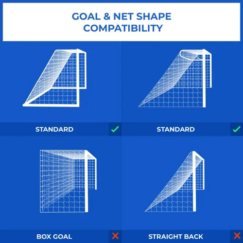 Miniatura 4 de FORZA Red de fútbol de 16 x 7 pies, redes de fútbol individuales o pares, red de portería de fútbol de repuesto para porterías de fútbol de 16 x 7