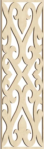 Miniatura 44 de Keene Paneles de pared decorativos de madera con calado, 9 3/8 pulgadas de ancho x 24 3/8 pulgadas de alto x 1/4 de alto, roble rojo rojo (Red Oak)