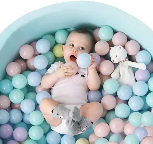 Pelotas de pozo de bolas TRENDBOX 100 - Bolas de colores macaron para pozo de bolas, tienda de campaña, casa de juegos para bebés, piscina,