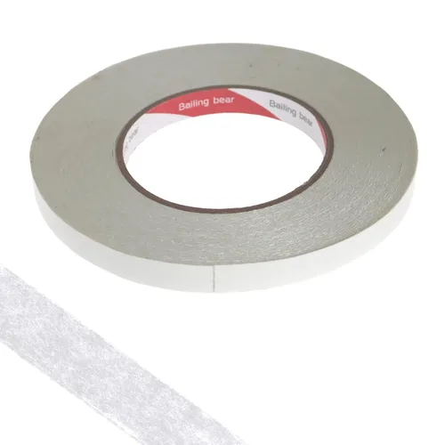 DGQ Cinta adhesiva de tela de 1/2 pulgada x 164 pies, cinta adhesiva transparente, cinta adhesiva fuerte, sin costura, pegado o planchado,