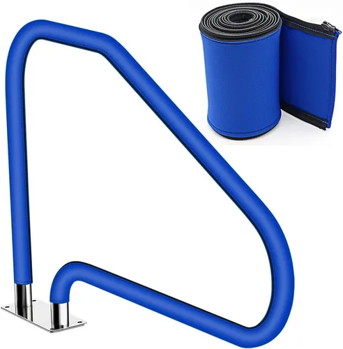 Funda para pasamanos de piscina, agarre de riel para barandillas de mano de piscina con cremallera, agarres de seguridad, funda de cubierta cómoda y