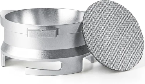 YFWOOD Juego de embudo dosificador y pantalla de disco de 2.126 in, embudo de aluminio ligero para portafiltros Breville Barista, accesorios de café