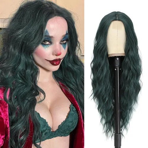 Miniatura 14 de Peluca larga rubia 613 para cosplay, peluca sintética de 28 pulgadas, parte media, regalos realistas, pelucas de fiesta para mujeres, uso diario