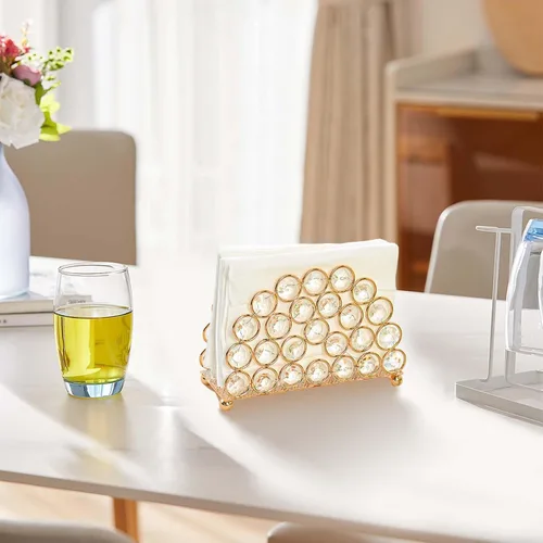 Miniatura 6 de Servilleteros de cristal elegantes y lujosos para servilletas de papel, cocina, comedor y encimeras, soporte para almacenamiento