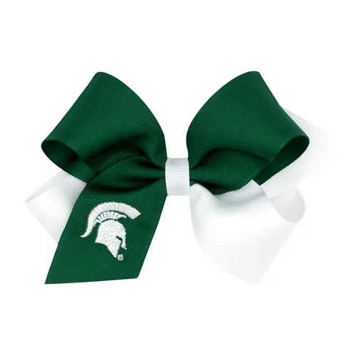 Miniatura 19 de Divine Creations - Lazo para el pelo de dos tonos para niñas con temática universitaria para el día del juego, por Wee Ones en un clip WeeStay
