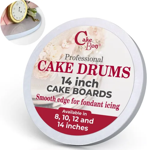 Miniatura 26 de Cakebon Tablas redondas para tartas – Tambores resistentes de 1/2 pulgada de grosor – Base profesional de 8 pulgadas para bordes totalmente