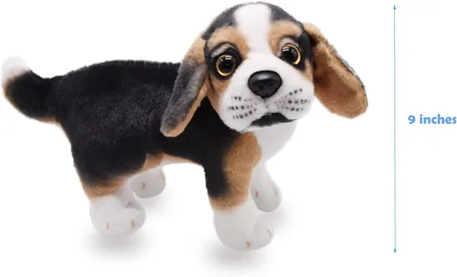 Miniatura 6 de Lifelike Beagle Animal de Peluche Realista Juguete de Cachorro de Peluche Animado Muñeco Perros Súper Realistas Actúan Como Reales Excelentes