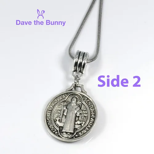 Miniatura 5 de Medallas de Dan Benito - Collar de medalla de San Benito o collar de cruz para hombres como collar de protección para protección contra el mal
