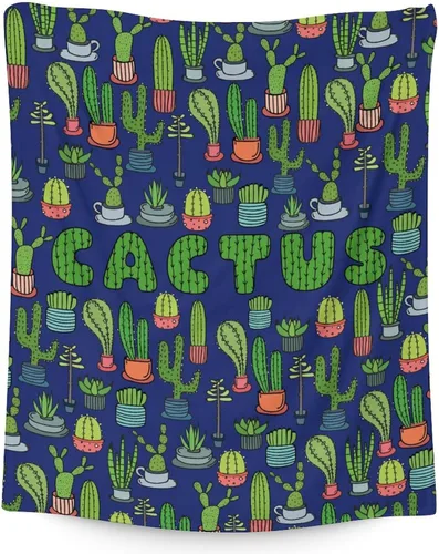 Miniatura 15 de Manta de cactus – Suave, mullida y cálida – Manta pequeña de 30 x 40 pulgadas para regazo y cuna, manta estética azul oscuro, regalo