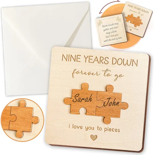 Miniatura 10 de STOFINITY Tarjeta de Aniversario de 1 Año para Novio Novia - Tarjetas de Feliz Primer Aniversario para Hombres, 1ª Tarjeta de Citas de Papel
