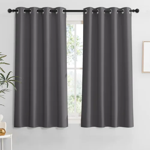 Miniatura 94 de RYB HOME Cortinas opacas de cocina de 36 pulgadas de largo, tratamiento de privacidad para ventanas pequeñas, aislamiento térmico, telón de fondo