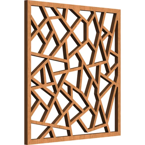Miniatura 8 de 7 3/8 pulgadas de ancho x 7 3/8 pulgadas de alto x 3/8 pulgadas de alto, paneles de pared de madera con calado decorativo extra pequeño de Venecia