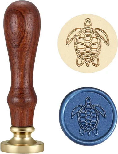 Yoption - Sello de cera de tortuga marina, sello de sellado vintage ideal para adornar cartas, sobres, invitaciones de boda, paquetes de vino, etc