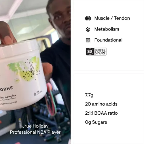 Miniatura 7 de THORNE - Paquete esencial para el rendimiento: Creatina y potencia de aminoácidos - Apoyo muscular, aumento de energía y función cognitiva
