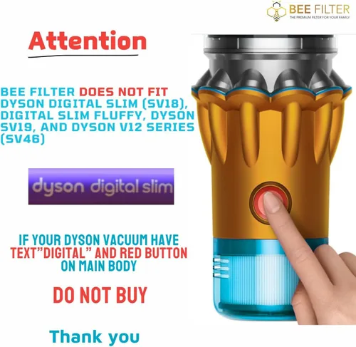 Miniatura 2 de Filtro Dyson V15, paquete de 1 unidad Filtro de repuesto True HEPA premium compatible con Dyson V15 Detect, V15 Detect Absolute, V15 Submarine