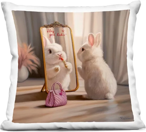 Miniatura 11 de Stupell Industries - Breakfast in Bed Puppy Indoor Pillow, 18 x 18 - Made in USA - By Lucia Heffernan