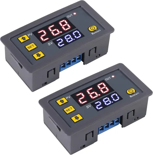 Miniatura 8 de 2 unids temporizador de retardo relé AC 110 V 220 V 10 A 1500 W programable pantalla LED digital ciclo temporizador retardo interruptor módulo