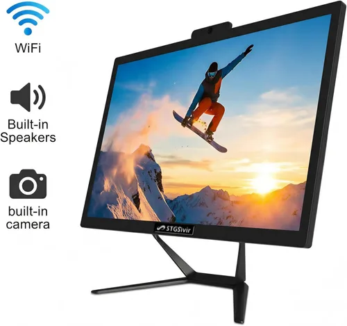 Miniatura 7 de STGSivir Computadora de escritorio todo en uno, pantalla FHD de 21.5 pulgadas, Intel Core i5 de hasta 3.6 GHz, memoria 16G, SSD 512G, WiFi 5