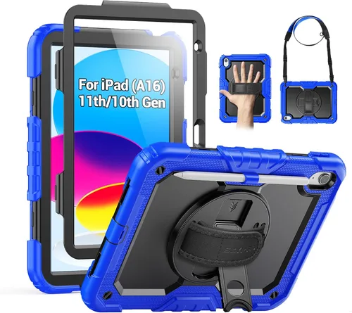 Miniatura 19 de SEYMAC Funda para iPad Air de 5ª/4ª generación de 10.9 pulgadas, Funda Protectora de Cuerpo Completo Resistente a Golpes con Protector de Pantalla