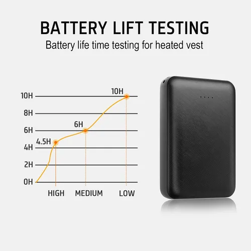 Miniatura 5 de Paquete de batería 5V2A para chaleco calentado, chaqueta calentada, batería externa de 10000 mAh para hombres y mujeres