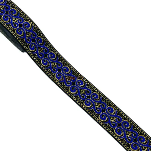 Miniatura 9 de Patrones de palmette - Cinta de tela tejida con flecos para accesorios de ropa, correas de adorno, cinturones, collares de ancho 1.3 pulgadas por