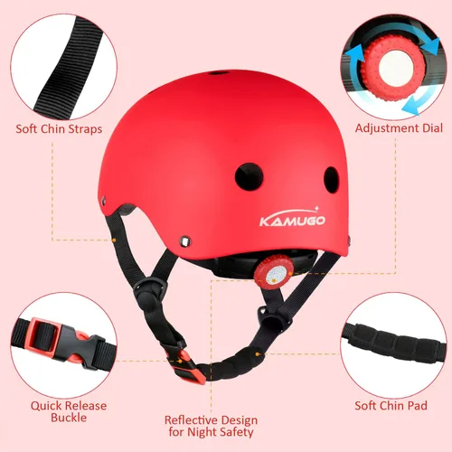 Miniatura 2 de KAMUGO - Casco ajustable para niños, adecuado para niños pequeños de 2 a 14 años, para niños y niñas, seguridad multideportiva para ciclismo
