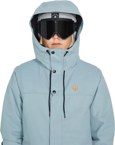 Miniatura 7 de Volcom Chaqueta con capucha Bolt para mujer, con aislamiento para snowboard y esquí, Negro