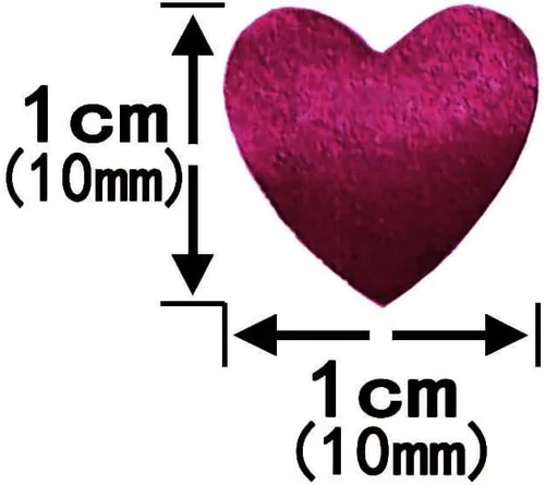 Miniatura 2 de Confeti de mesa de corazón burdeos – Confeti metálico en forma de corazón de papel de aluminio para el día de San Valentín, confeti de Mylar