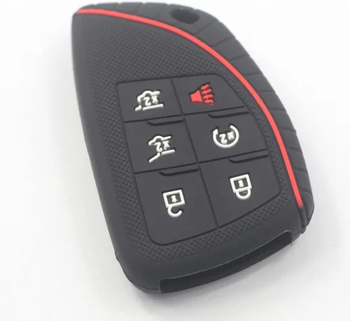 Miniatura 3 de 2 fundas para llavero con 6 botones compatibles con Chevrolet, 2 piezas negro