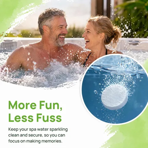 Miniatura 5 de ClearView Tabletas de bromo de 1 pulgada, 2 libras para spas, pestañas de bromación de 1 pulgada, desinfectante químico para piscinas y jacuzzis