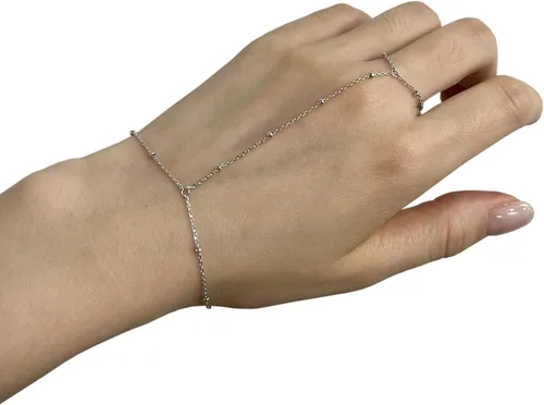 Miniatura 145 de Pulsera de plata de ley 925 para mujer, pulsera de mano para mujer, pulseras esclavas de 7 a 9 pulgadas ajustable