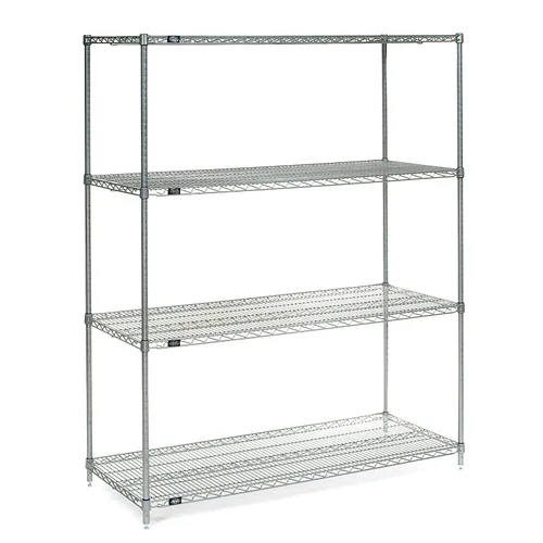 Miniatura 26 de Nexel 14" x 42" x 63", unidad de estantería de alambre ajustable de 4 niveles, estante de almacenamiento comercial con certificación NSF, acabado