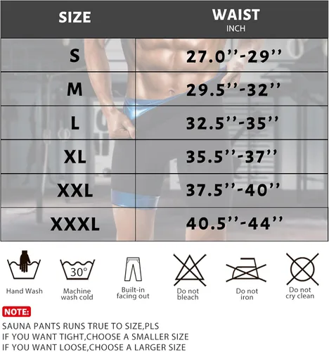 Miniatura 6 de Pantalones de sauna para hombre, leggings térmicos capris adelgazantes, traje de captura de calor, entrepierna de malla humanizada, cintura alta