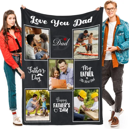 Miniatura 11 de Manta personalizada con fotos, texto, fotos personalizadas, regalos del día de San Valentín para mamá, papá, pareja, esposa, marido, novia, novio