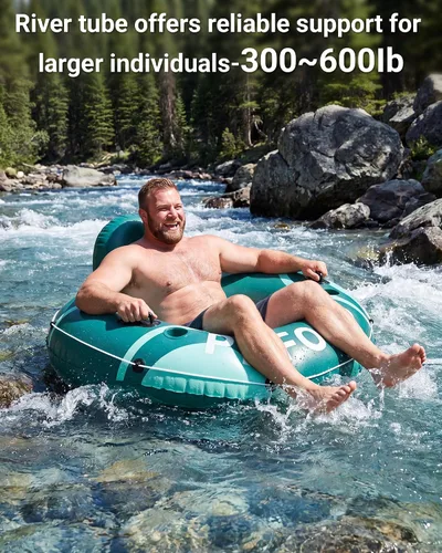 Miniatura 3 de River Tube for Adults, Tube for River Floating, Heavy Duty River Tube for Beach Lake Rafting, River Floats with Mesh Bottom, Puncture-Resistant