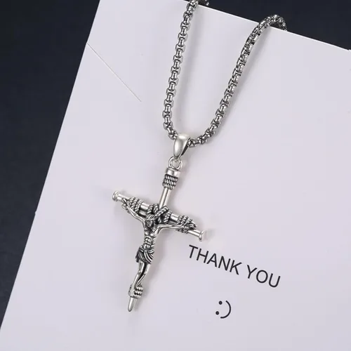 Miniatura 16 de Collar de plata de ley 925 con medalla de San Patrón, colgante de protección católica, amuleto, joyería religiosa para hombres y mujeres