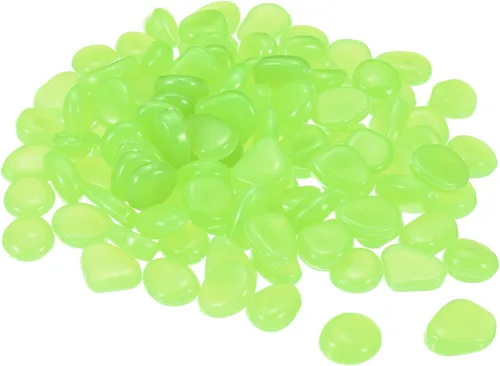 Miniatura 12 de MECCANIXITY 300 piedras brillantes de 8 a 0.433 in brillantes para decoración en la oscuridad, piedras luminosas, decoración de bricolaje azul