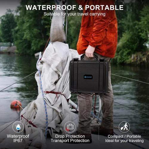 Miniatura 7 de Lekufee Funda rígida impermeable para DJI Mini 4 Pro/4/3 Pro/Mini 3, Fly More Combo, DJI RC 2/RC, RC N3/2/1 mando a distancia y accesorios