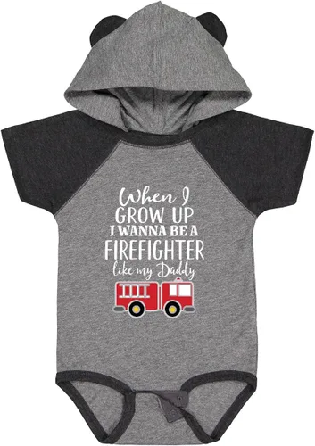 Miniatura 26 de inktastic Body de bebé Future Firefighter Like Daddy