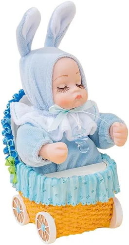 Miniatura 6 de LOVE FOR YOU Cochecito Bobblehead Doll Baby Music Box para niñas y niños, hermana, sobrina, hijo, hija, mamá, nieto, bautizo, decoración de ducha