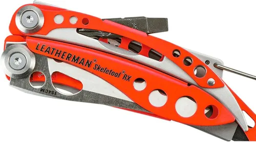 Miniatura 8 de LEATHERMAN, Skeletool RX - Multiherramienta con cuchillo dentado y rompecristales, color rojo