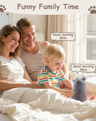 Miniatura 3 de Hámster parlante de peluche que repite lo que dices de Halobang, regalo para niños