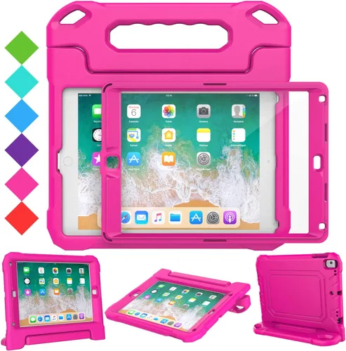 Miniatura 15 de SUPLIK Funda para niños para iPad de 5ª/6ª generación (9.7 pulgadas, 2017/2018), iPad Air 1 y Air 2 y Pro 9.7 Funda con protector de pantalla, Verde