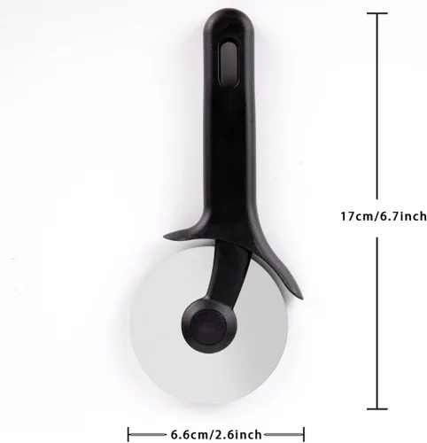 Miniatura 5 de TJ POP Cortador de pizza 2 piezas, rueda de acero inoxidable para cortar pizza, cortador de pizza súper afilado, fácil de cortar y limpiar, rueda