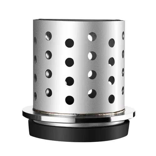 Miniatura 18 de DZQ Frasco de fundición perforada al vacío, acero inoxidable 304 con brida con base de bebedero de goma, varios tamaños para fundición de metal