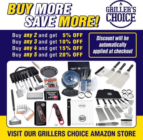 Miniatura 7 de Griller's Choice - Juego de espátulas para plancha de acero inoxidable, duradero, calidad comercial, apto para lavavajillas, ideal para Hibachi