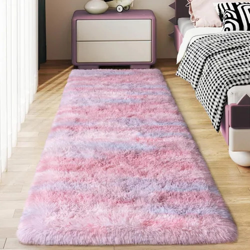 Miniatura 42 de Alfombras suaves para pasillos de dormitorio, nuevas, con parte inferior antideslizante mejorada, de 2 x 3, alfombra esponjosa y peluda verde