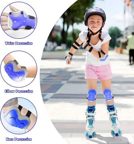 Miniatura 2 de Adjustable Kids Roller Skates for Girls and Boys Ages 3-5 5-8 8-12, All 8 Wheels of Girl's Skates Shine, Safe and Fun Illuminating for Outdoor